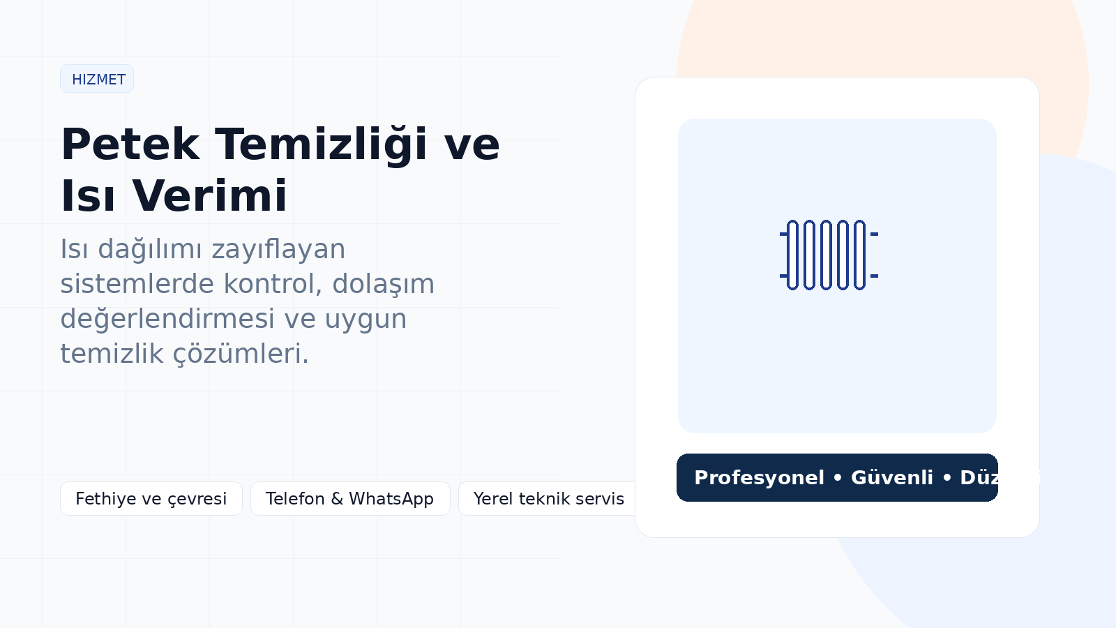 Petek Temizliği ve Isıtma Verim Kontrolü
